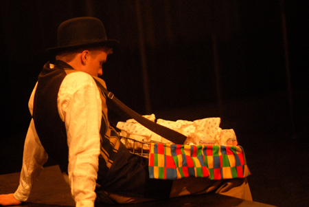 Andy Morris as Nickles in the theatre's production of <em>J.B.</em> - Photo by Morris Abernathy