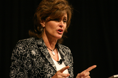 Donna Gaines, Union alum and president of the SBC Ministers' Wives Conference, spoke during the Who's Who chapel service. - Photo by Stephanie Schroeder