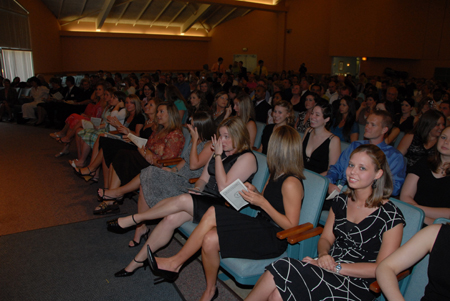 BSN graduates gather for their lamplighting and pinning ceremony. - Photo by Morris Abernathy