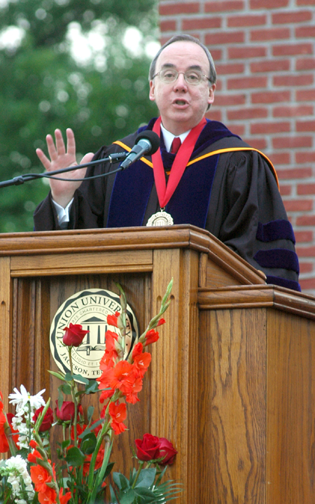 Union President David S. Dockery praised the newest graduates: &ldquo;We salute the graduates of the class of 2006 for what they've accomplished in the past, and look forward to what they will do in the future.&rdquo; - Photo by Matthew Diggs