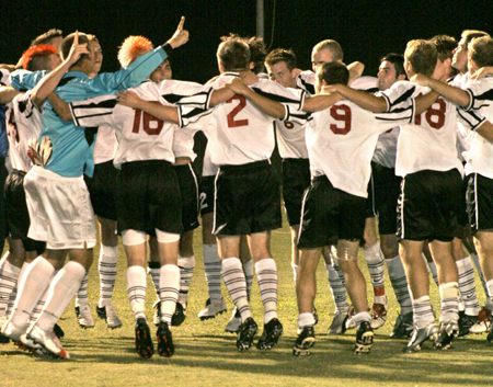 Union's Bulldogs get pumped up before the game. - Photo by Kyle Kurlick