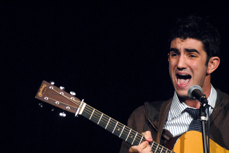 Student performs Andy Davis's <em>Magic</em> during Cafe Bongo. - Photo by Kristen Nicole Sayres