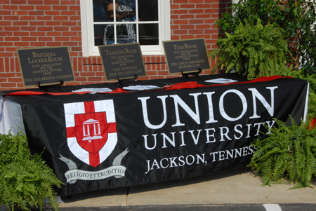 Plaques for the baseball locker room, the training room and the turf room will recognize major donors to the Fesmire Field House.  - Photo by Morris Abernathy