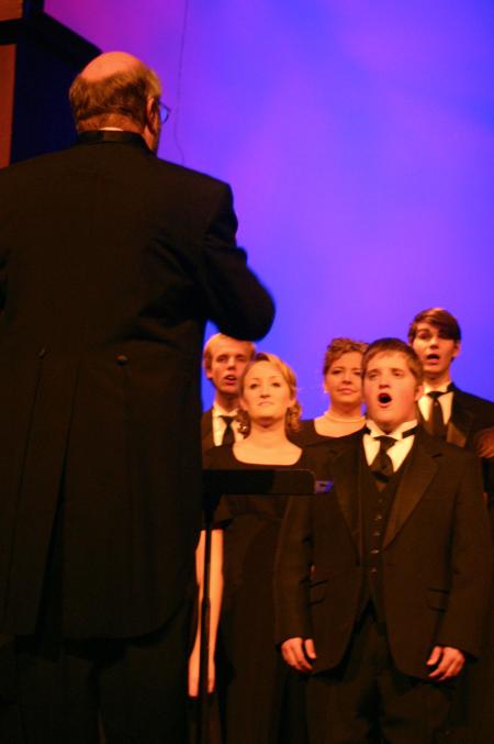Proclamation, under the direction of Richard Joiner, performed a collection of songs at the beginning of the Tenth Annual Scholarship Banquet. - Photo by Stephanie Schroeder