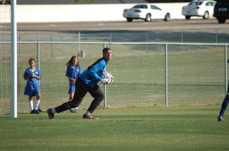 Bulldog goalie Chris Lean executes a save. - Photo by Steven Aldridge