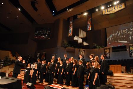 Proclamation, under the direction of Richard Joiner, perform at the Tennessee Baptist Convention during the university's report to the convention. - Photo by Morris Abernathy