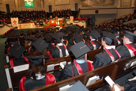 President Dockery welcomed the friends and families of the graduates during fall graduation. - Photo by Morris Abernathy