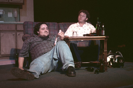 James Nolen and Jeremy Young perform in <i>True West</i>, a Sam Shepherd play directed by Graham Hillard. - Photo by Jim Veneman