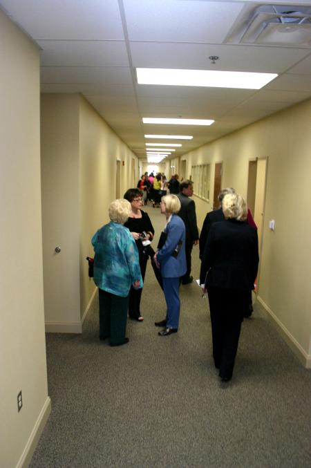 Many members of the Union community got their first look at White Hall in the moments after a dedication ceremony. - Photo by Stephanie Schroeder