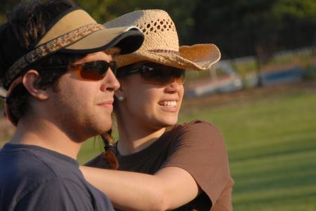Graduates Bryan Spillman and Bekah McElhannon fellowship during Happy Trails. - Photo by Morris Abernathy