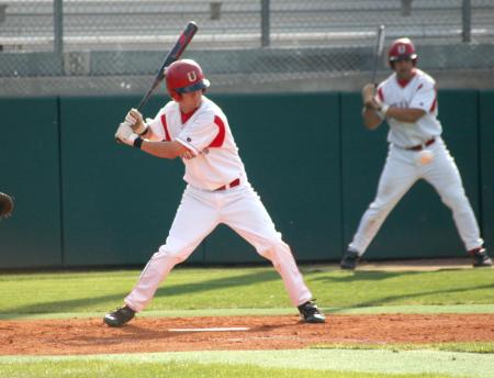 Cody Willoughby eyes a pitch during Union's series win over Lambuth. - Photo by Steven Aldridge
