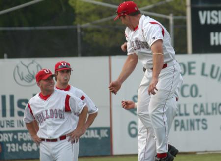 Union players relax prior to the first pitch in Union's series win over Lambuth. - Photo by Steven Aldridge