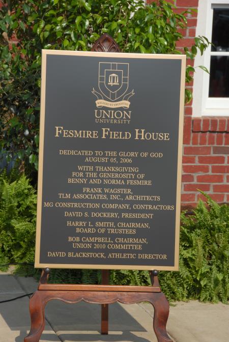 Fesmire Field House was dedicated in early August of 2006. - Photo by Morris Abernathy