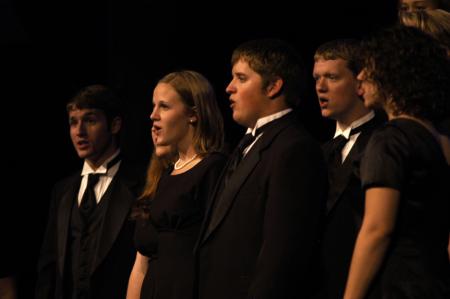 Proclamation performed a collection of songs at the beginning of the 2006 Scholarship Banquet. - Photo by Matthew Diggs
