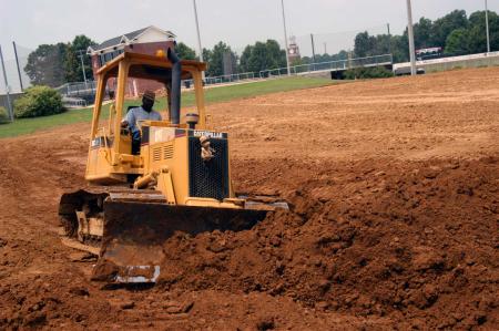 Initial construction begins on Fesmire Field House. - Photo by Morris Abernathy