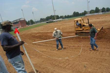 Initial construction begins for Fesmire Field House. - Photo by Morris Abernathy