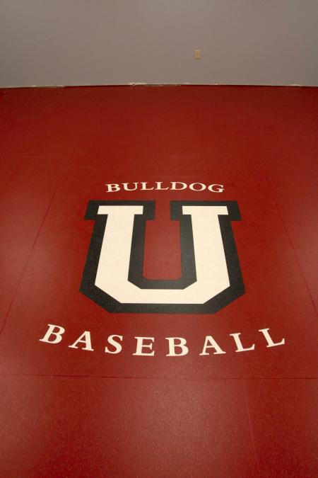 The newly installed floor inside of Fesmire Field House. - Photo by Morris Abernathy
