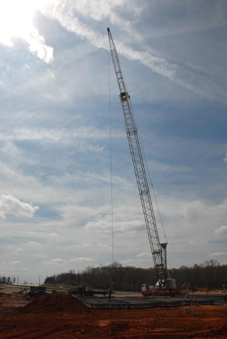 Steel beams are arranged for use in White Hall. - Photo by Morris Abernathy
