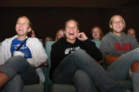 Students laugh and enjoy watching Mr. Campus as candidates perform their talents. - Photo by Stephanie Schroeder