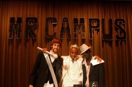Sophomore Darrion Garrett was crowned Mr. Campus as Sophomore Michael Grubb and Freshman Eric Uwiringiyemana were runner-ups. - Photo by Stephanie Schroeder