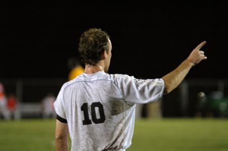 Senior Benny Crozier signals instructions to a teammate. - Photo by Matt Elia