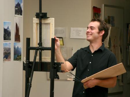 Steve Forester paints a full-figure oil painting for an all day art workshop. - Photo by Stephanie Schroeder