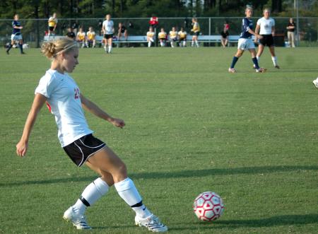 Caitlin Clinger clears the ball in Union's 5-1 win over Lambuth. - Photo by Tommy Sadler
