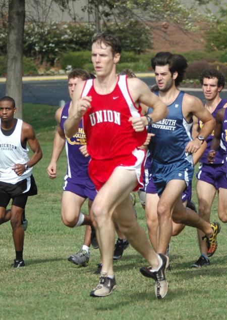 Douglas Martin started out in front and finished second the 2007 Union Cross Country Invitational.  Martin helped lead Union to the team title as well. - Photo by Tommy Sadler