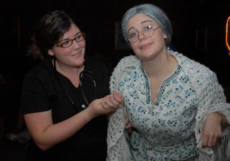 Kristi Granquist and Natalie Newberry dressed up for this year's Costume Coffee House.  - Photo by Neisha Fuson