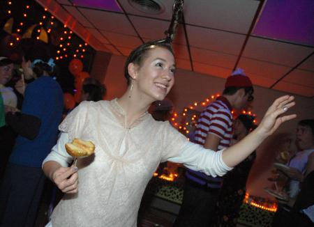 Some outfits at the Costume Coffee House were very creative such as Hannah Smith as a unicorn.  - Photo by Neisha Fuson