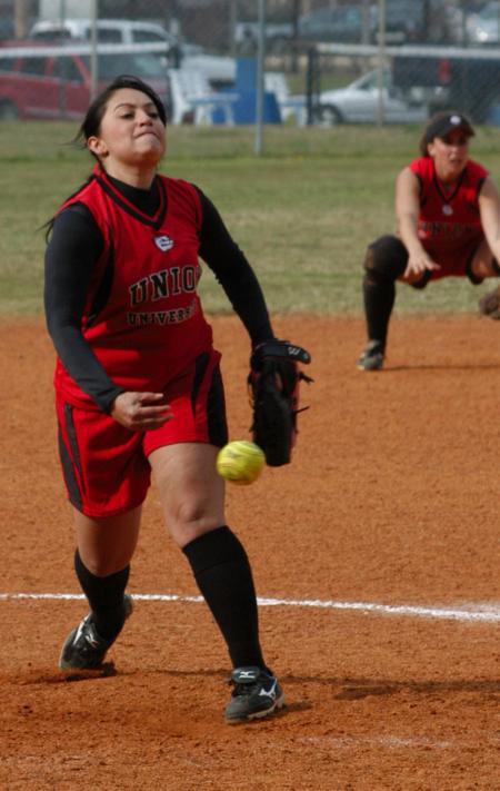 Stephanie Hernandez releases her pitch to the plate. - Photo by Steven Aldridge