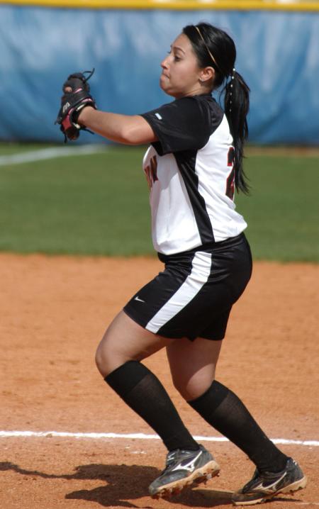 Stephanie Hernandez makes her delivery to the plate. - Photo by Steven Aldridge