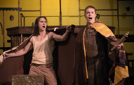 Blake Staples & Josh Hussung in <i>Philemon</i>. - Photo by Jim Veneman