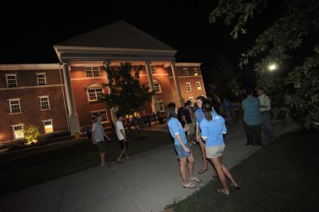 Students gather on the Great Lawn for the annual Howdy Party. - Photo by Morris Abernathy