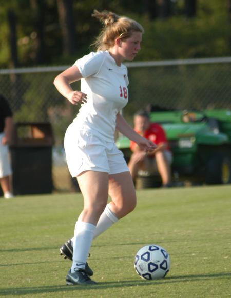Candice Blackard controls the ball in Union 1-0 win over Freed-Hardeman. - Photo by Tommy Sadler
