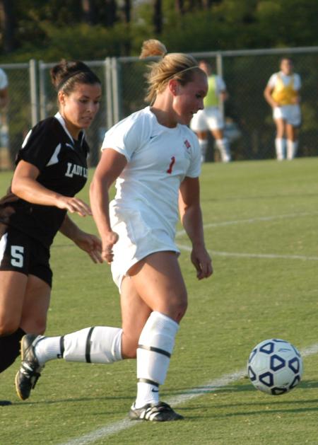 Caitlin Zimmerman moves the ball across midfield as she starts the Union offensive attack. - Photo by Tommy Sadler