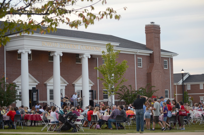 event on the front steps of the Bowld