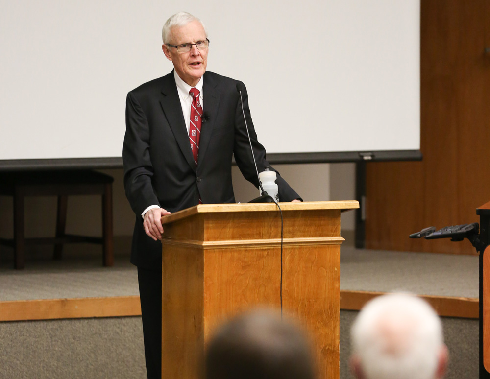 James Patterson speaking at the inaugural Dockery Lectures
