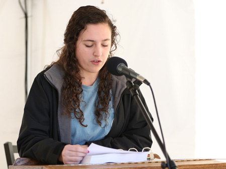 student reading scripture