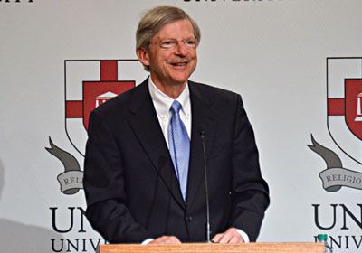 Harry Smith speaks at the Business Through the Eyes of Faith luncheon