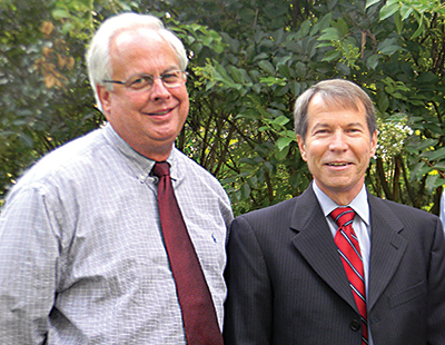 Carroll Griffin and Larry Teague pose together