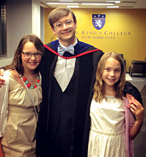 Greg with the Thornbury girls.