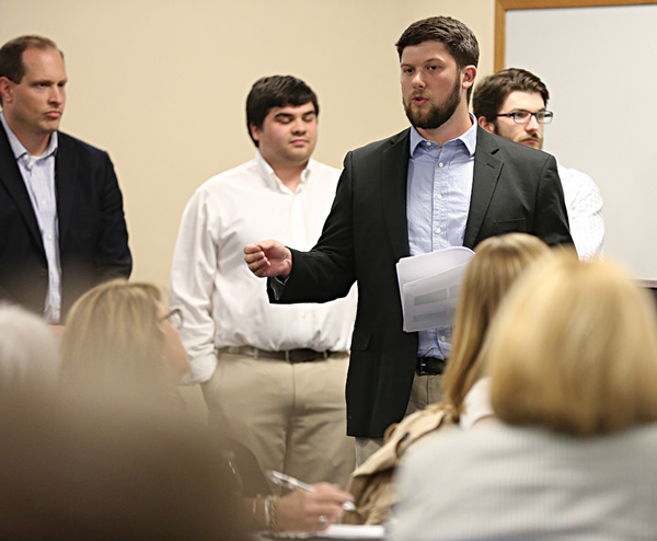 MBA students working with a non-profit